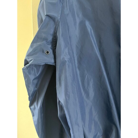 Vtg 1980's Eddie Bauer Men's Navy Blue Pullover Windbreaker Jacket Snap Closure - Picture 8 of 10